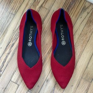 Rothy’s The Point Chili Red Flat